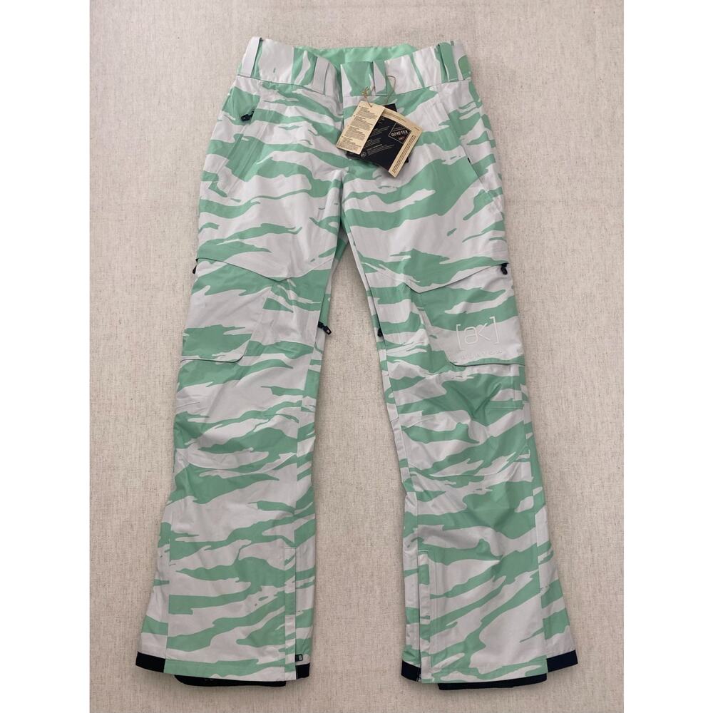 Burton AK GORE-TEX Snow Pants Womens Small Multi Oversized Zebra Waterproof NWT